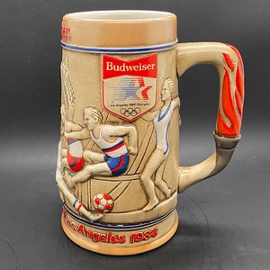 Vintage Budweiser Ceramic Stein-Games of the 23rd Olympiad Los Angeles