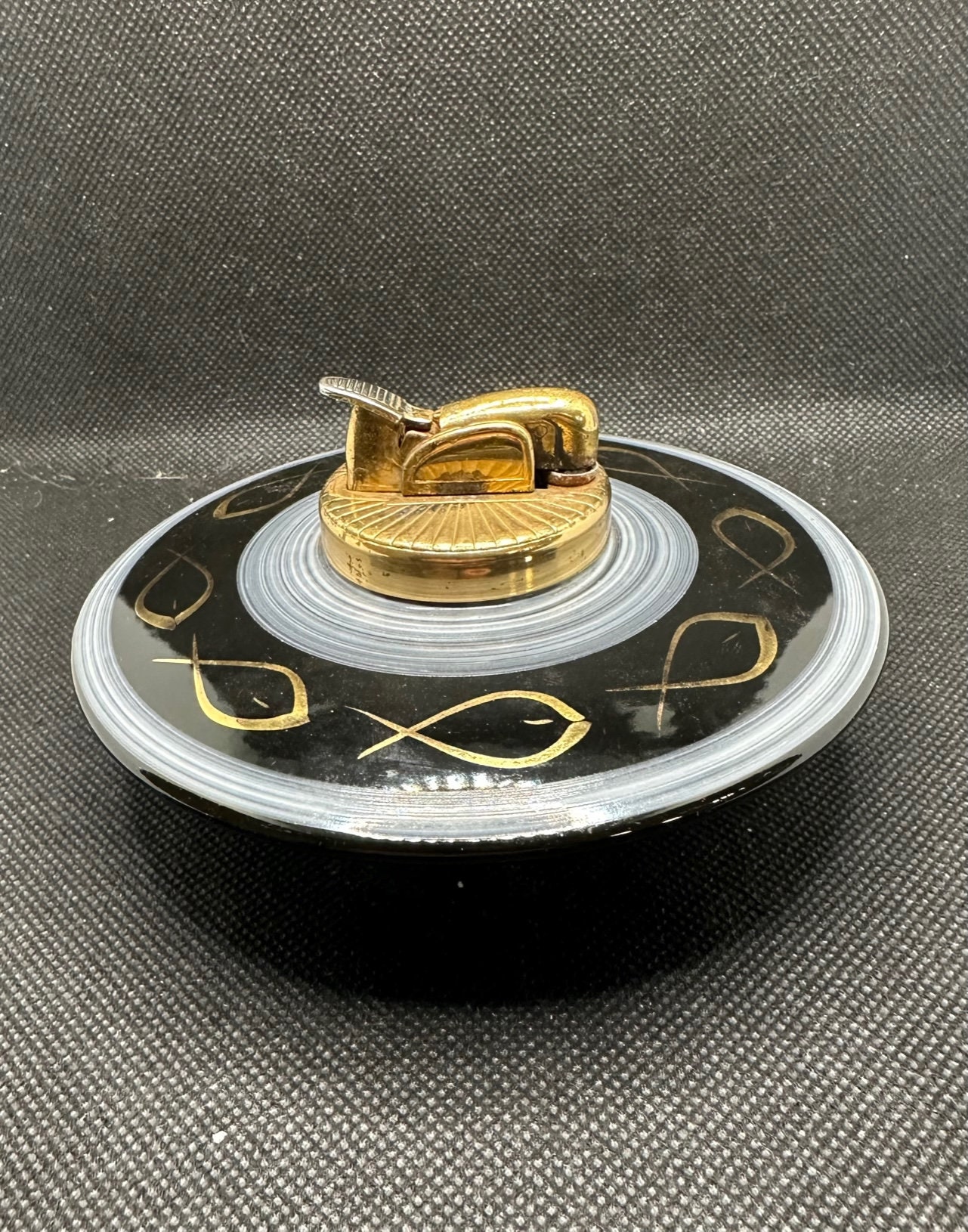 米国製 EVANS 卓上 オイルライター 貝 樹脂 エバンス USED