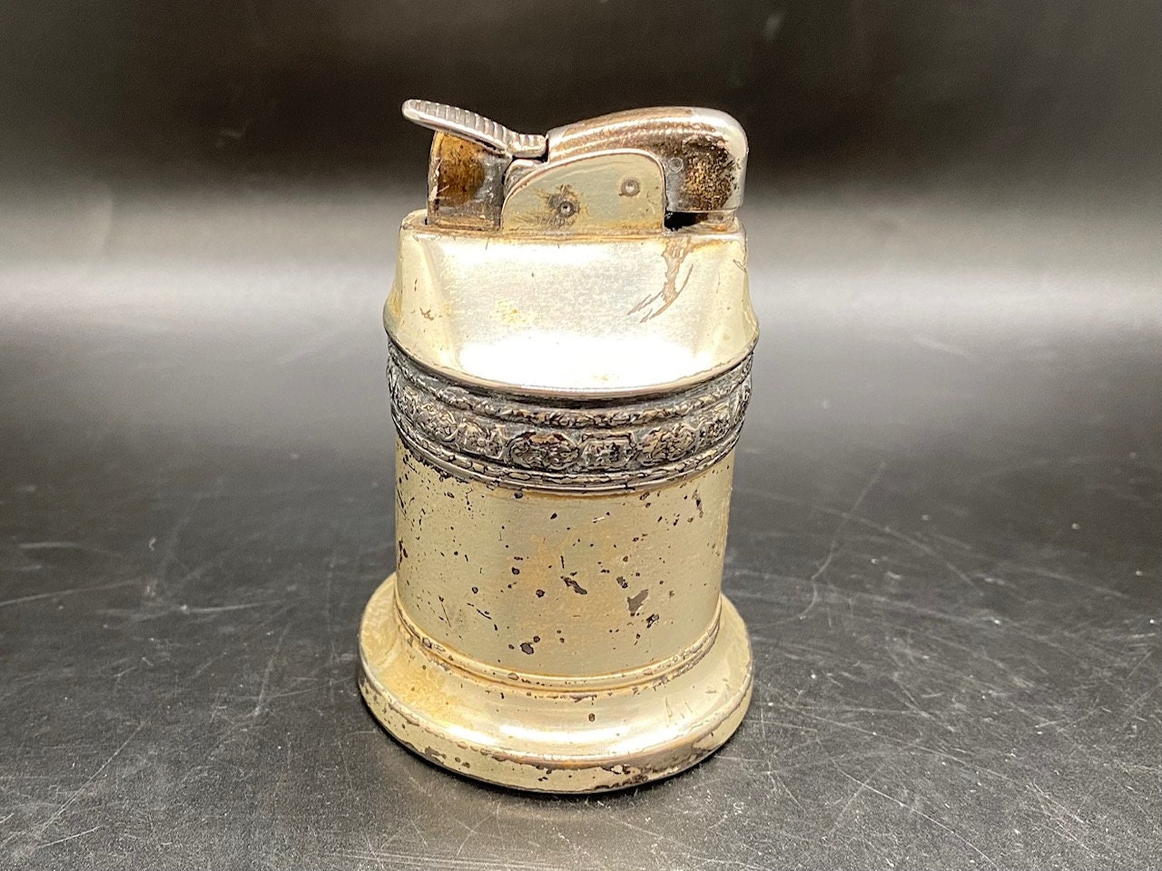 Vintage Evans Roller Bearing Table Lighter 1930s Art Deco