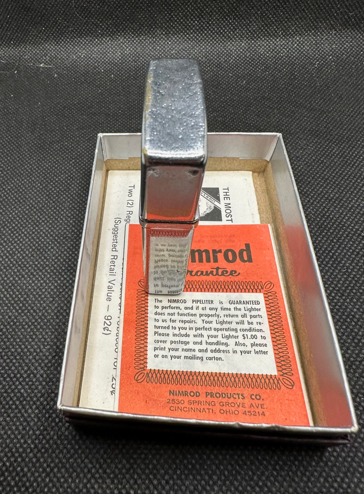 Nimrod Silver Flip Top Pipe Lighter Etsy