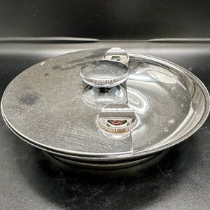 Chrome 1950&#39;s Art Deco Ashtray with Rotating lid