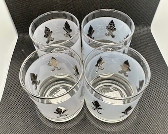 Libby Fluer D Lis small drink glasses set of 4