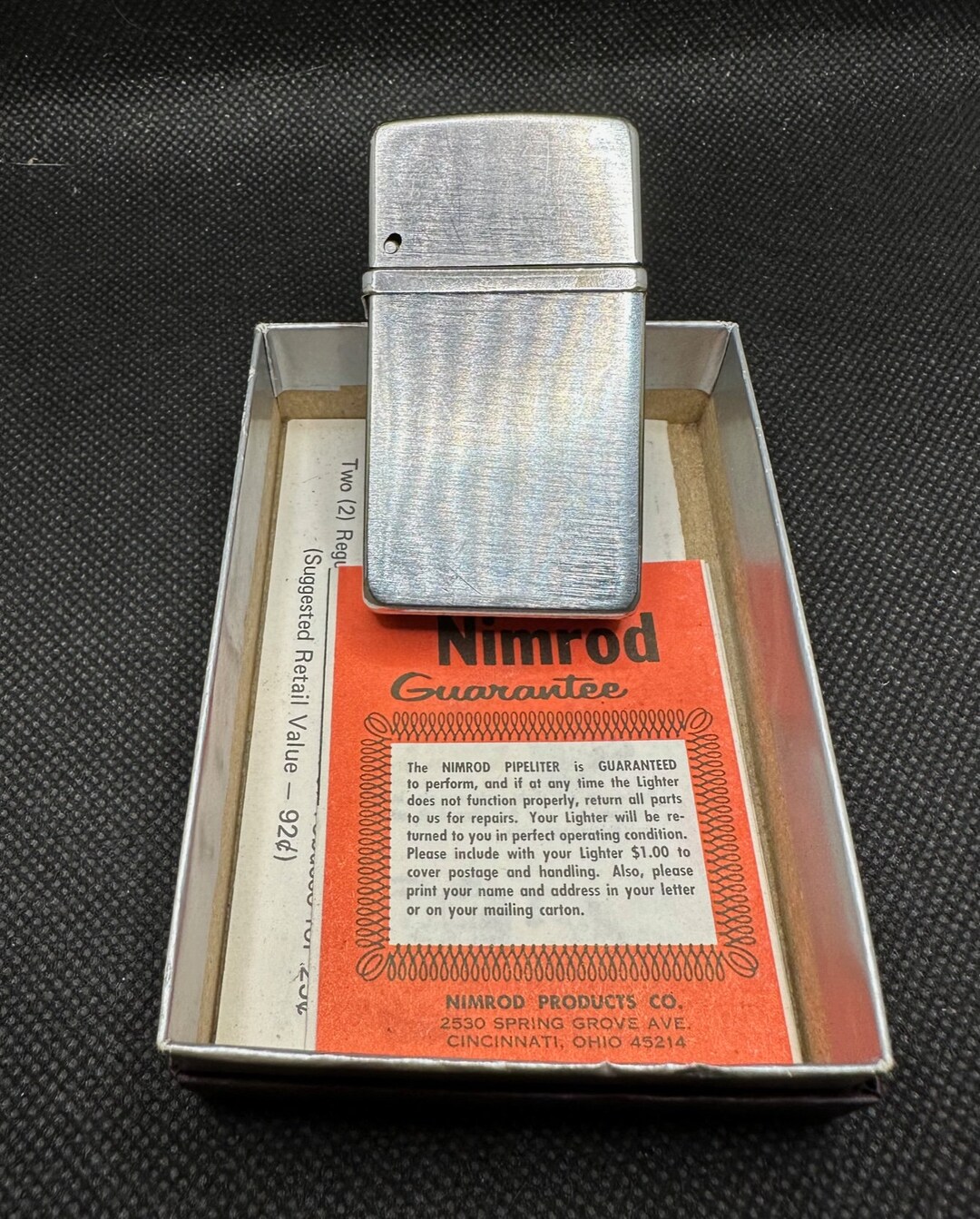 Nimrod Silver Flip Top Pipe Lighter Etsy