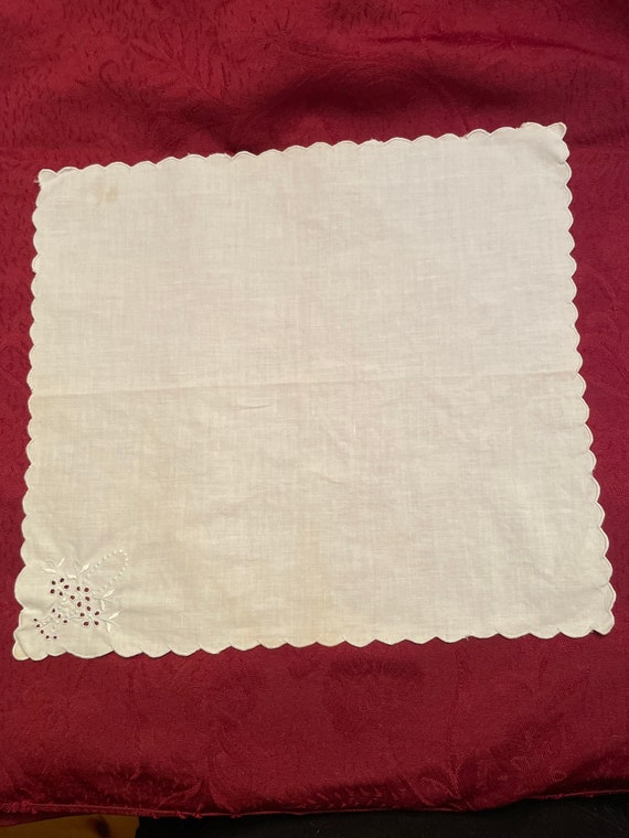 Antique hand stitched handkerchief. Made by grand… - image 1