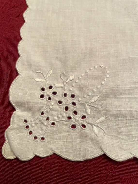 Antique hand stitched handkerchief. Made by grand… - image 4