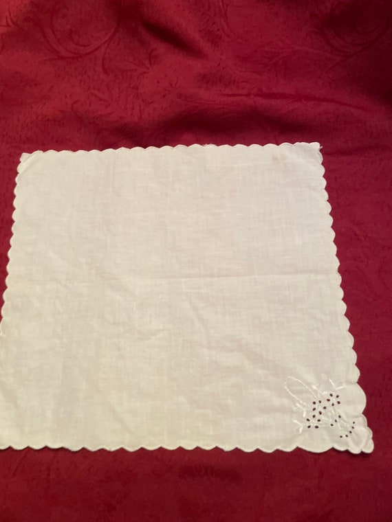 Antique hand stitched handkerchief. Made by grand… - image 2