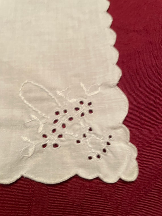 Antique hand stitched handkerchief. Made by grand… - image 3