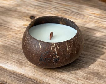 Kokosnuss Kerze | Echte Kokosnussschale | Muttertagsgeschenk | Weihnachtsgeschenk | Valentinstag Geschenk