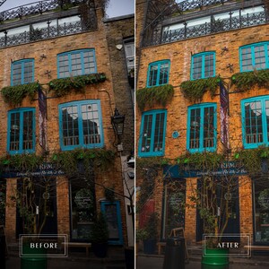 May include: A brick building with turquoise windows and a sign that reads "Rimed London Organic Health & Bar".
