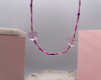 The Pink Party- Handmade Beaded Necklace