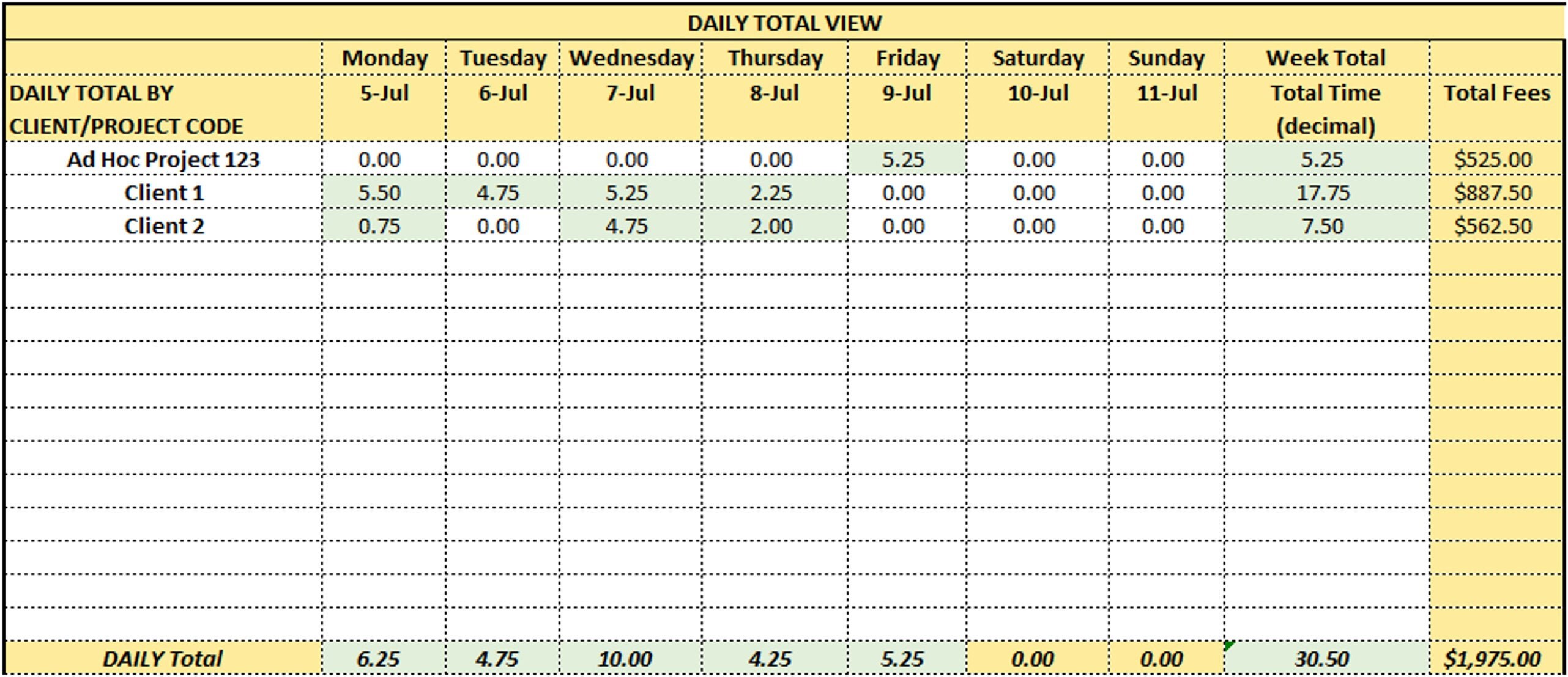 Automated Hourly Time Tracker for Freelancers Independent Etsy