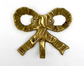 Vintage Brass Bow Wall Mounted Hook