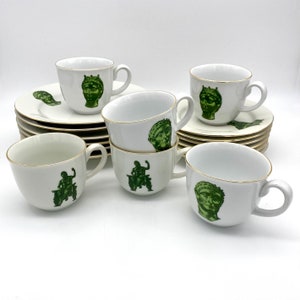 Vintage Fena Porzellan Greek Roman Tea or Coffee 18 Piece Set