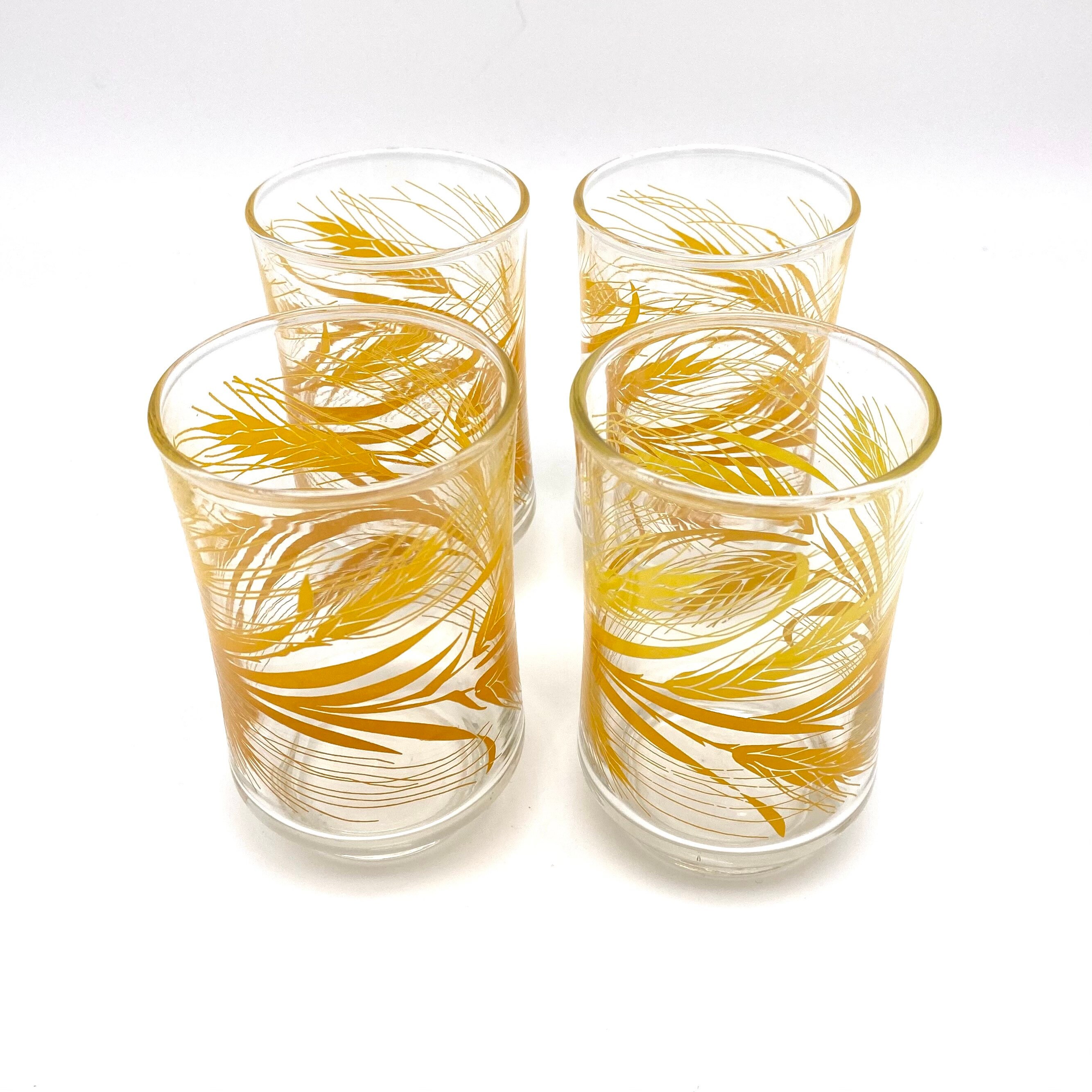 SALE Set of 4 Vintage Libbey Harvest 4oz Juice Glasses