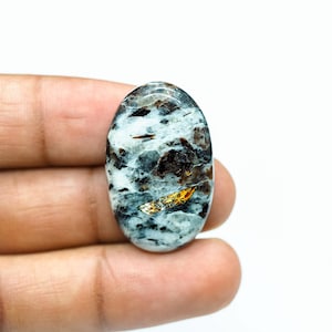 Expensive Astrophyllite Crystal Gemstone, Hand Polish Oval Shape Astrophyllite Loose Cabochon, {34X21X6} MM, Astrophyllite For DIY Jewelry
