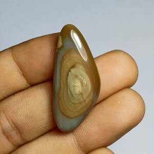 Imperial Jasper Shield Cabochon: Handcraft Jewelry Gemstone (36X16X6MM, 25.50 Ct)
