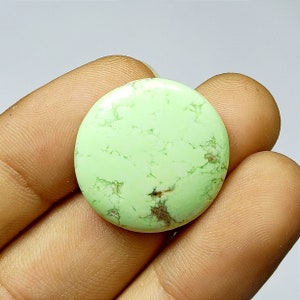 Gems_Hub Zitronen-Chrysopras Edelstein 36x22x4mm - Ovaler Cabochon Für Schmuckherstellung