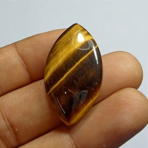 Sehr seltener Qualität Tigerauge Edelstein / 20.75Cts. Halb kostbare Tigerauge handgemachte Marquise Form Cabochon / 34X19X4MM / Für Schmuck Zubehör