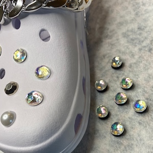 Shoe Charms Luxury Crystal AB Bling fits Crocs or Clogs Accessories
