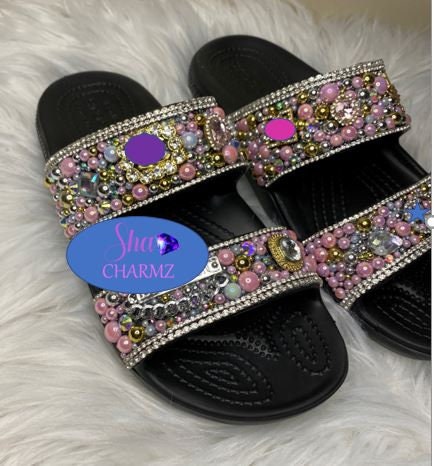 Custom Bling Luxury Crocs Slides Sandals With Jewels - Etsy