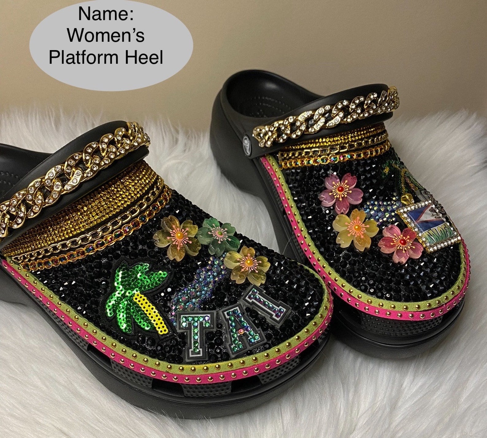 Custom Bling Womens Clogs - Various Colors and Styles - Etsy