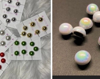 Shoe Charms Bling 3D Acrylic half pearl shaped stones assorted colors fits crocs clogs Shoe Accessories Buttons