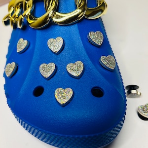 Shoe Charms Luxury Heart with Crystal AB Bling for Crocs or Clogs Accessories