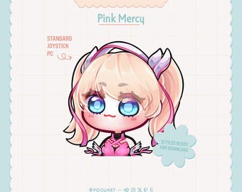 Pink Mercy Pngtuber-avatar | Overwatch 2-streameritem (digitale download)