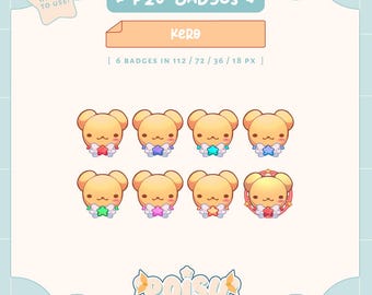 Card Captor Sakura Kero Sub Badges P2U | Twitch | Discord Emotes YouTube | Digital Download