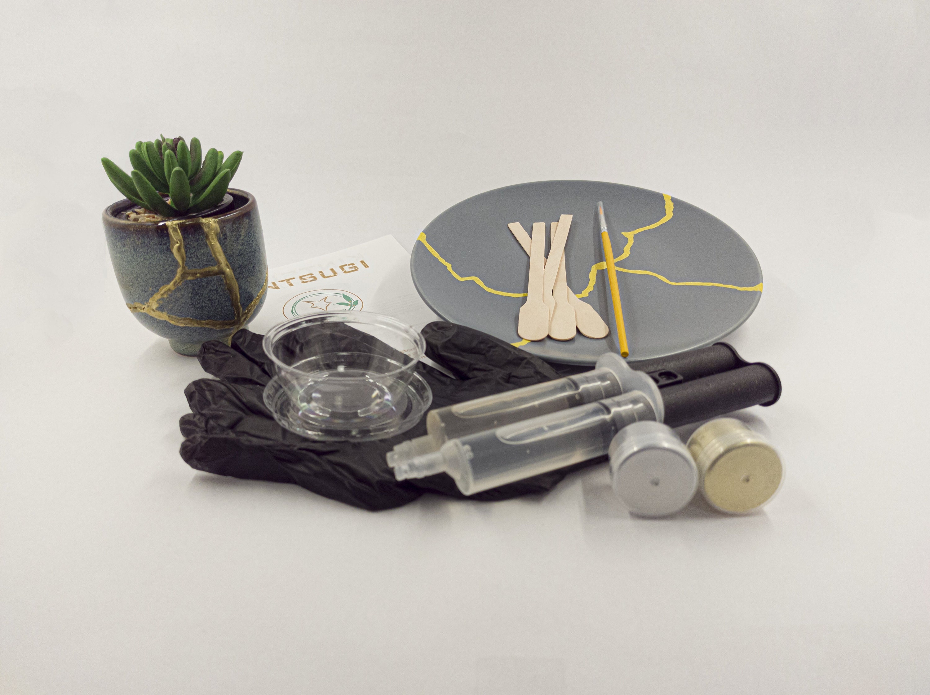 New Kintsugi repair kit, gold  shop packaging – EcoFriendlyCrafts