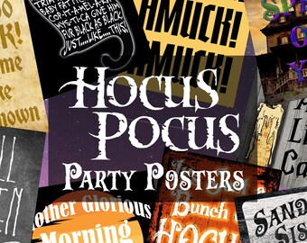 Hocus Pocus Printable Poster Party Props