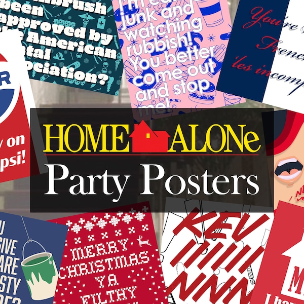 Home Alone Printable Poster Party Props