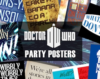 Doctor Who Printable Poster Party Props