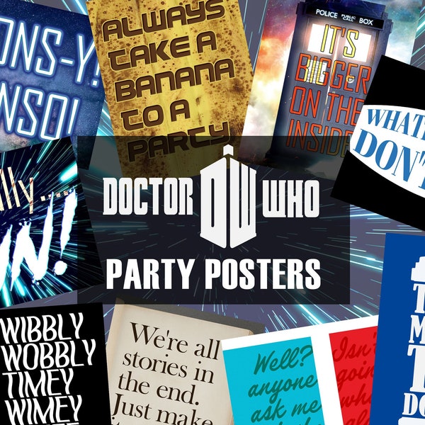 Doctor Who Printable Poster Party Props