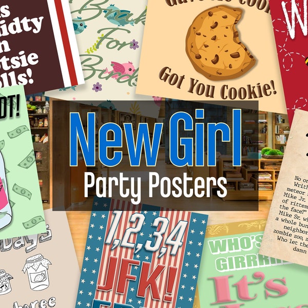 New Girl Printable Poster Party Props