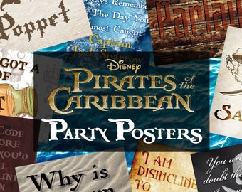 Pirates of the Caribbean Printable Poster Party Props