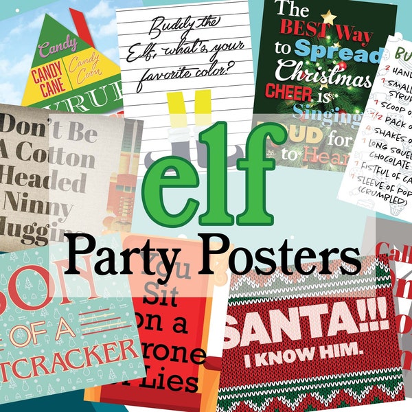 Elf Movie Printable Poster Party Props