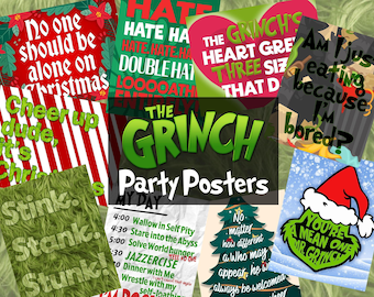 How The Grinch Stole Christmas Printable Poster Party Props