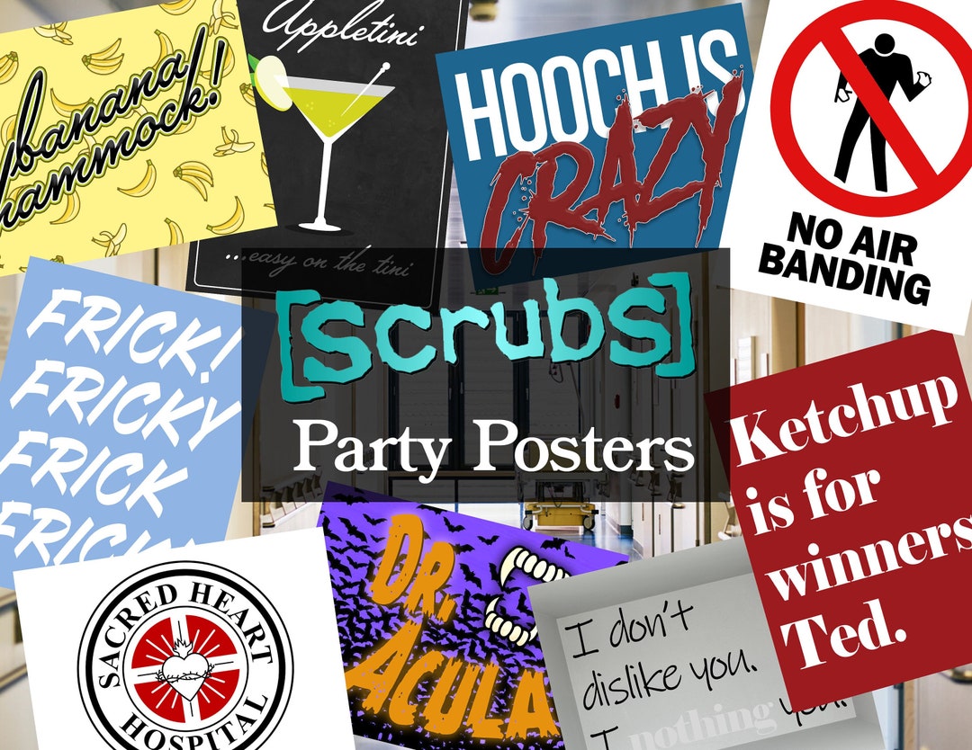 Scrubs (TV Show) Printable Poster Party Props - Etsy