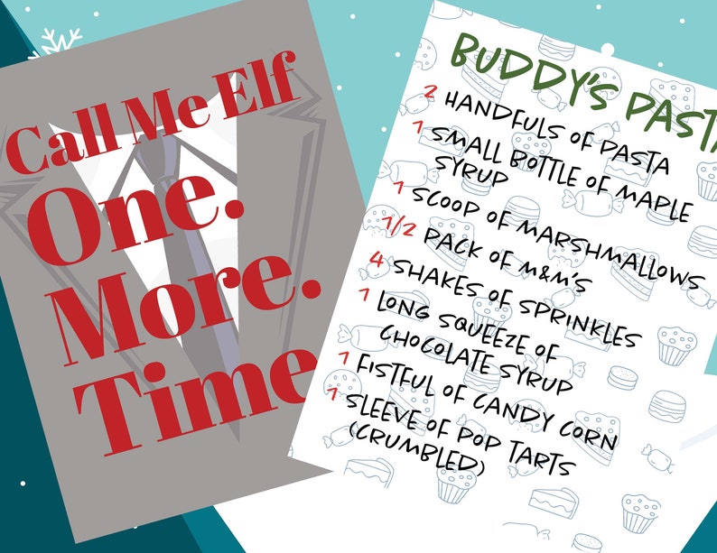 Elf Movie Printable Poster Party Props (Download Now) Etsy