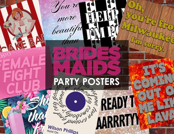 Bridesmaids the Movie Printable Poster Party Props | Etsy