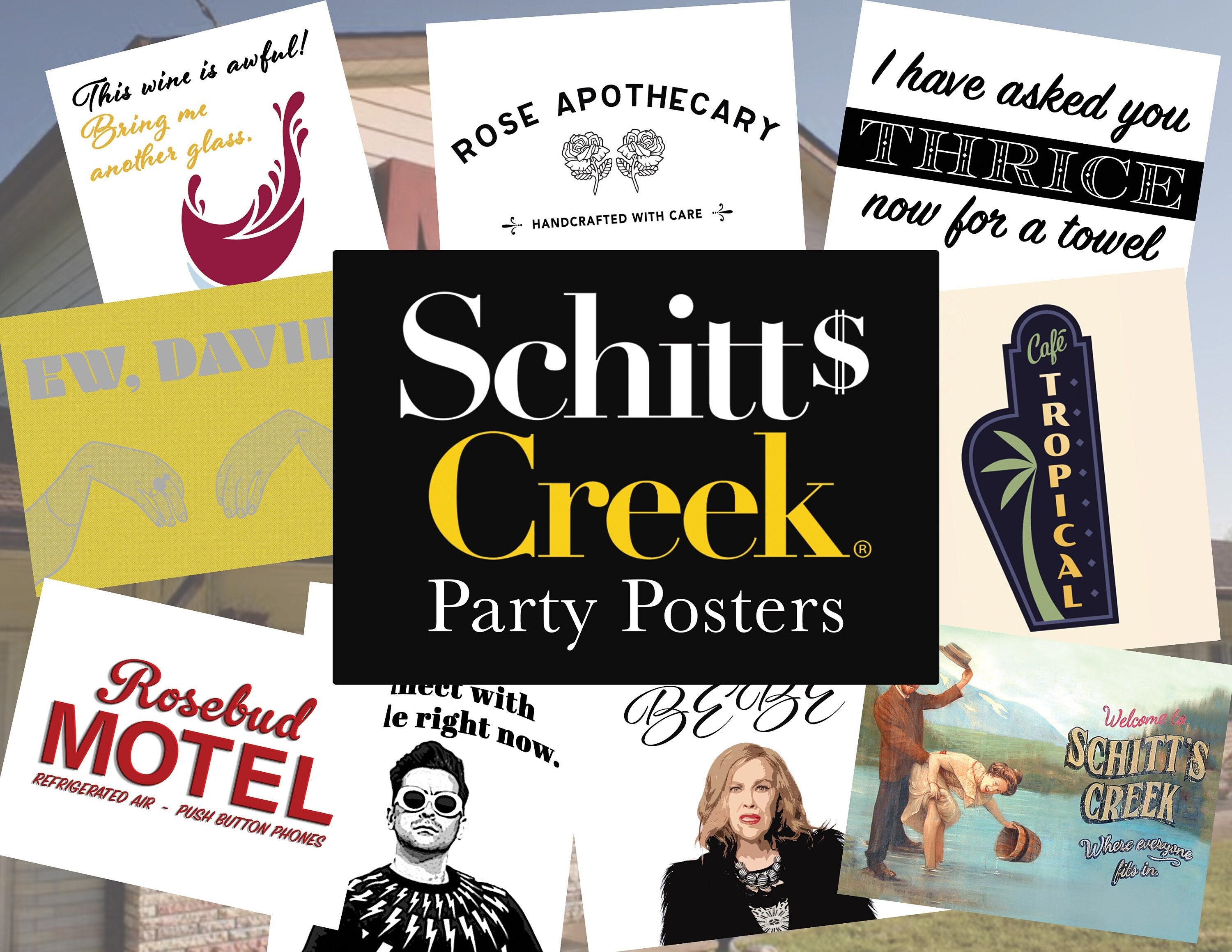 Schitt's Creek Printable Poster Party Props