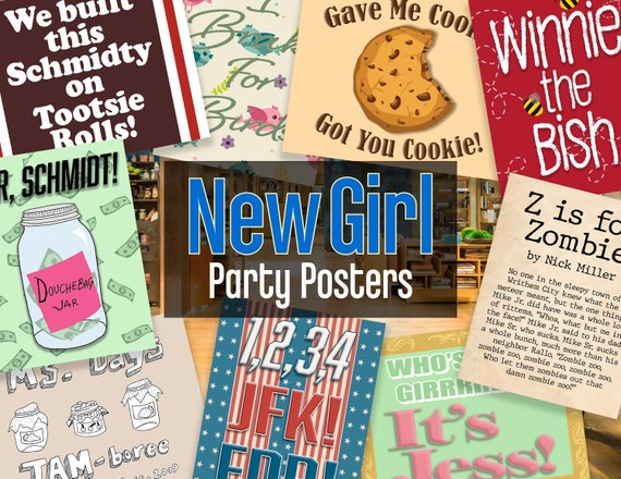 New Girl Printable Poster Party Props