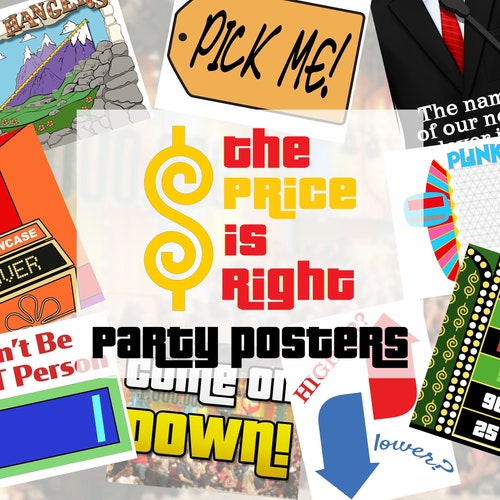 The Price is Right Printable Poster Party Props Etsy Canada
