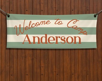 Camp Bachelorette Welcome Sign | Editable Canva Bach Party Poster, Cabin Weekend Decor (Digital Download)