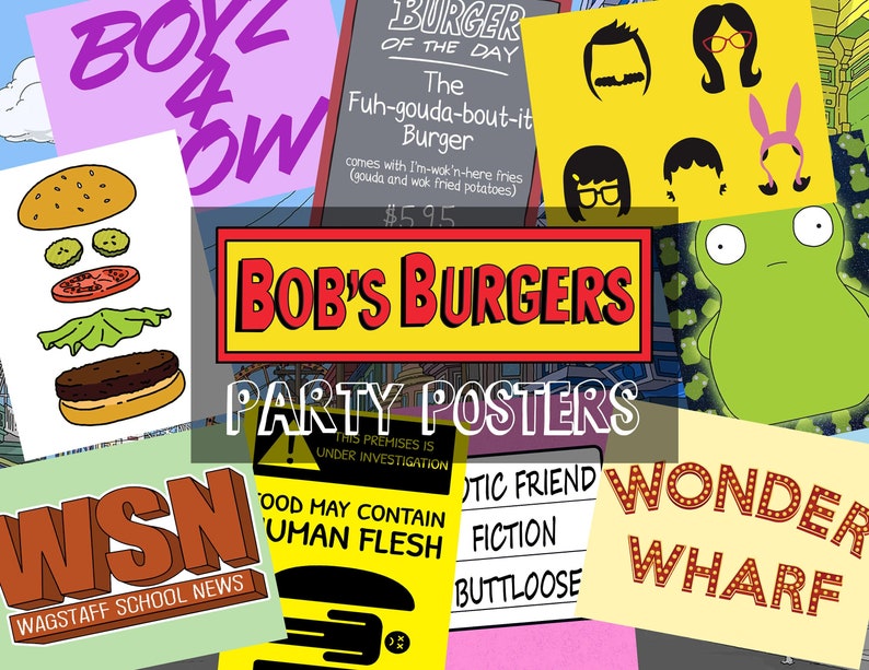 Bob's Burgers Printable Poster Party Props - Etsy