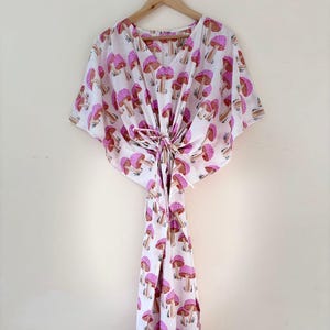 Cotton Kaftan, Indian Floral Kaftan, Long Caftan,Dress For to be Moms, Beach Cover up, Sleepwear, Indian Kaftan, Maxi Dress,Bikini Cover Up