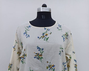 printed cotton top, womens wear, Tunic Top
