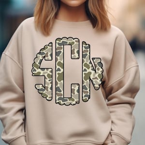 Old School Duck Camo Monogram Sweatshirt
