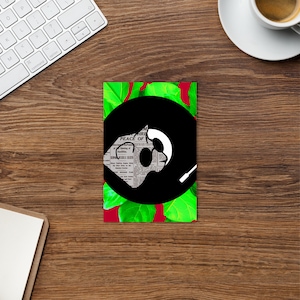Retro Vinyl Aviator Cat Postkarte